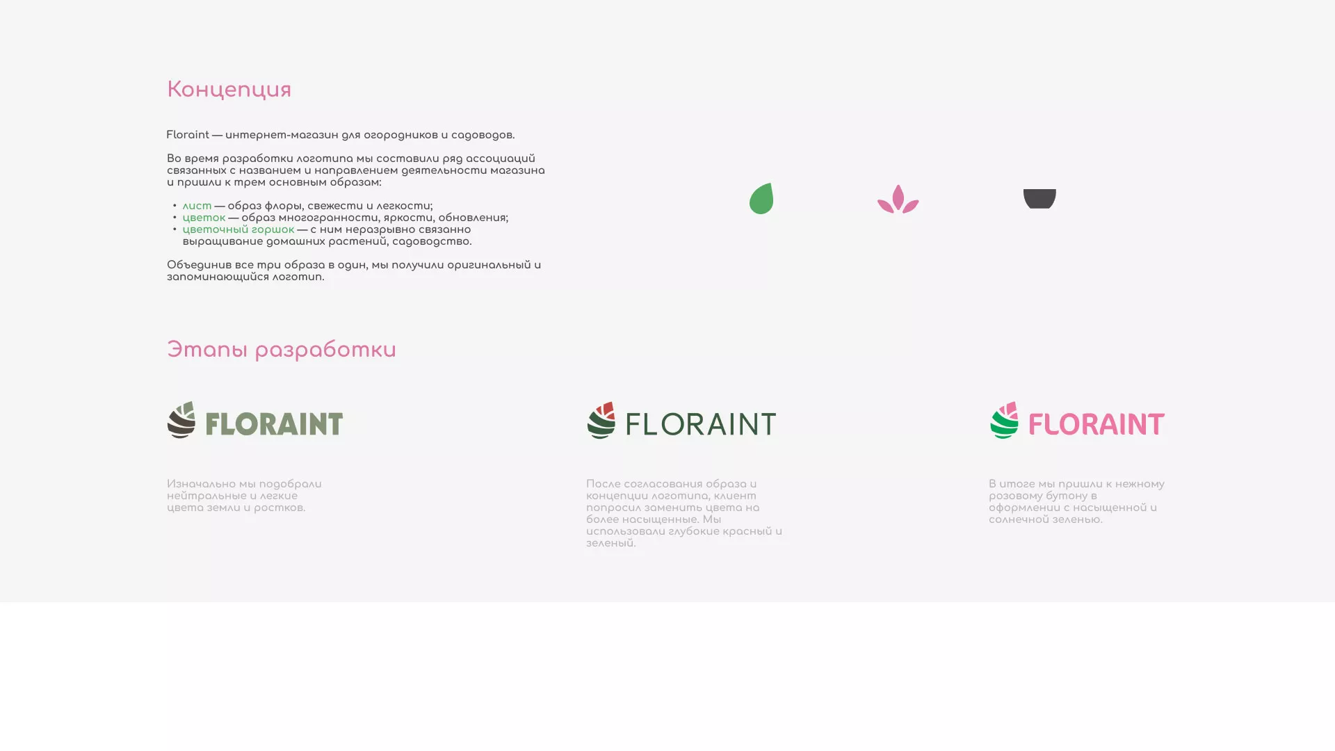Создание логотипа и интернет-магазина «FLORAINT» в Сафоново