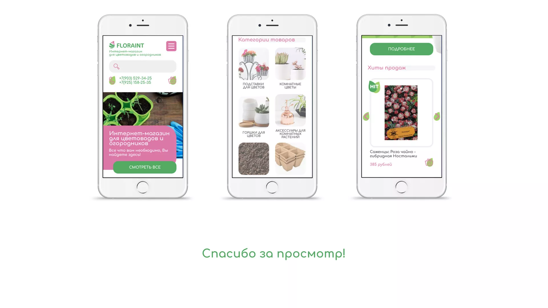 Создание логотипа и интернет-магазина «FLORAINT» в Сафоново