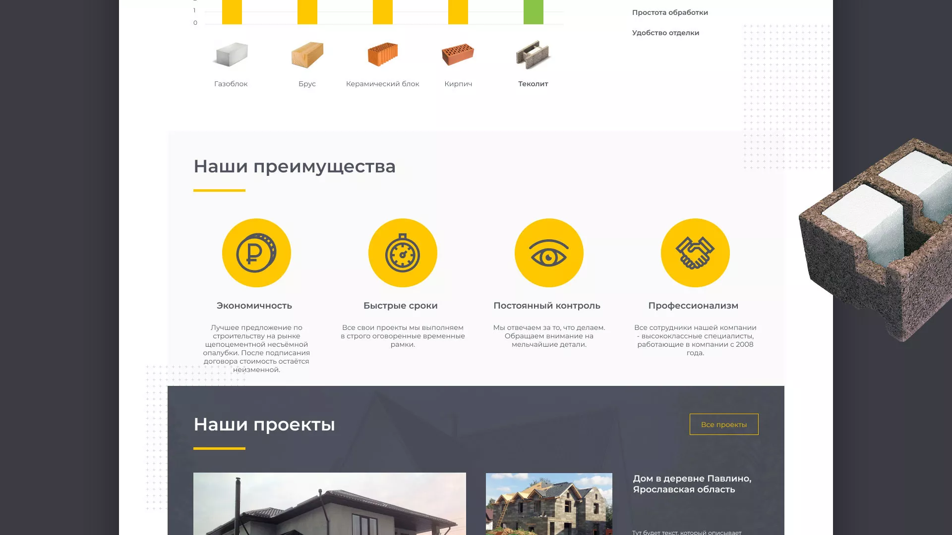 Создание сайта для строительной компании «ЭКОДОМ» в Сафоново