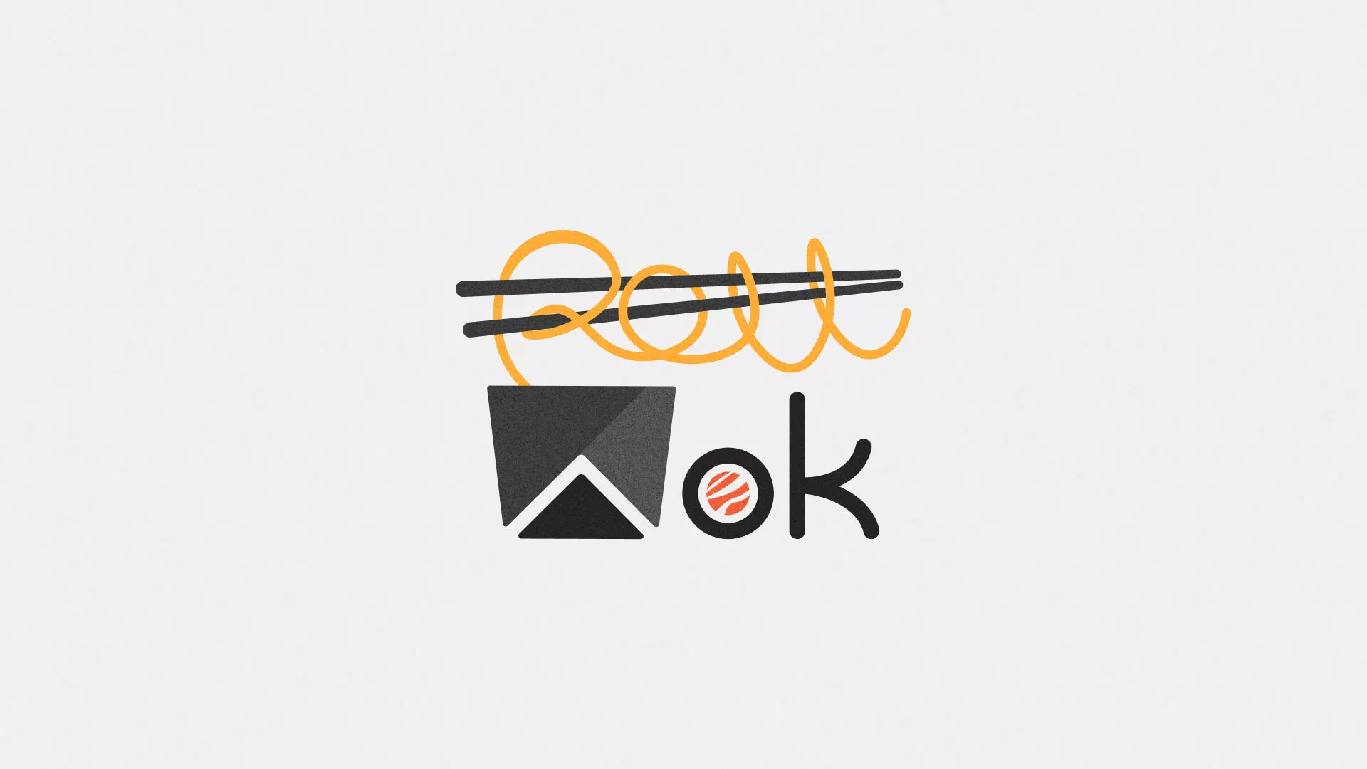 Разработка логотипа суши-бара «Roll Wok Club» в Сафоново