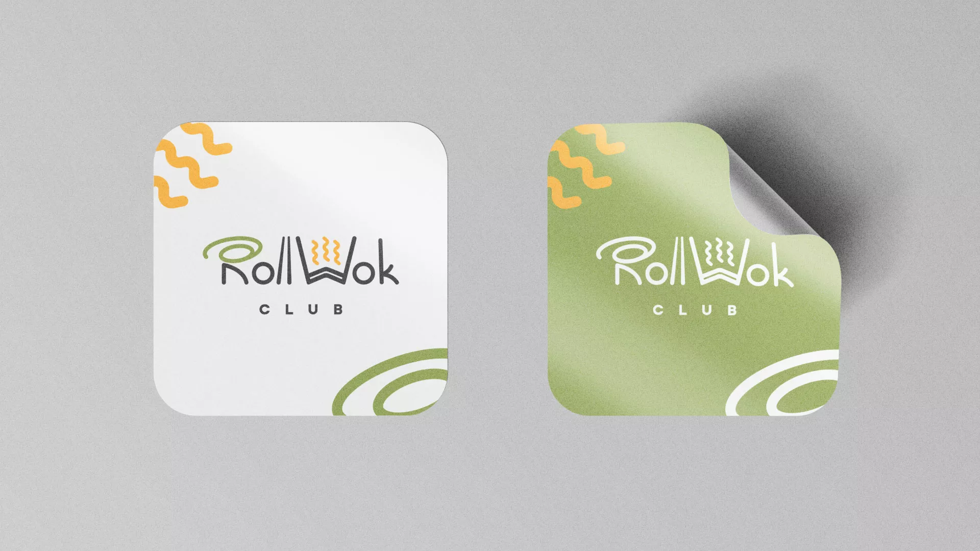 Разработка логотипа и фирменного стиля суши-бара «Roll Wok Club» в Сафоново